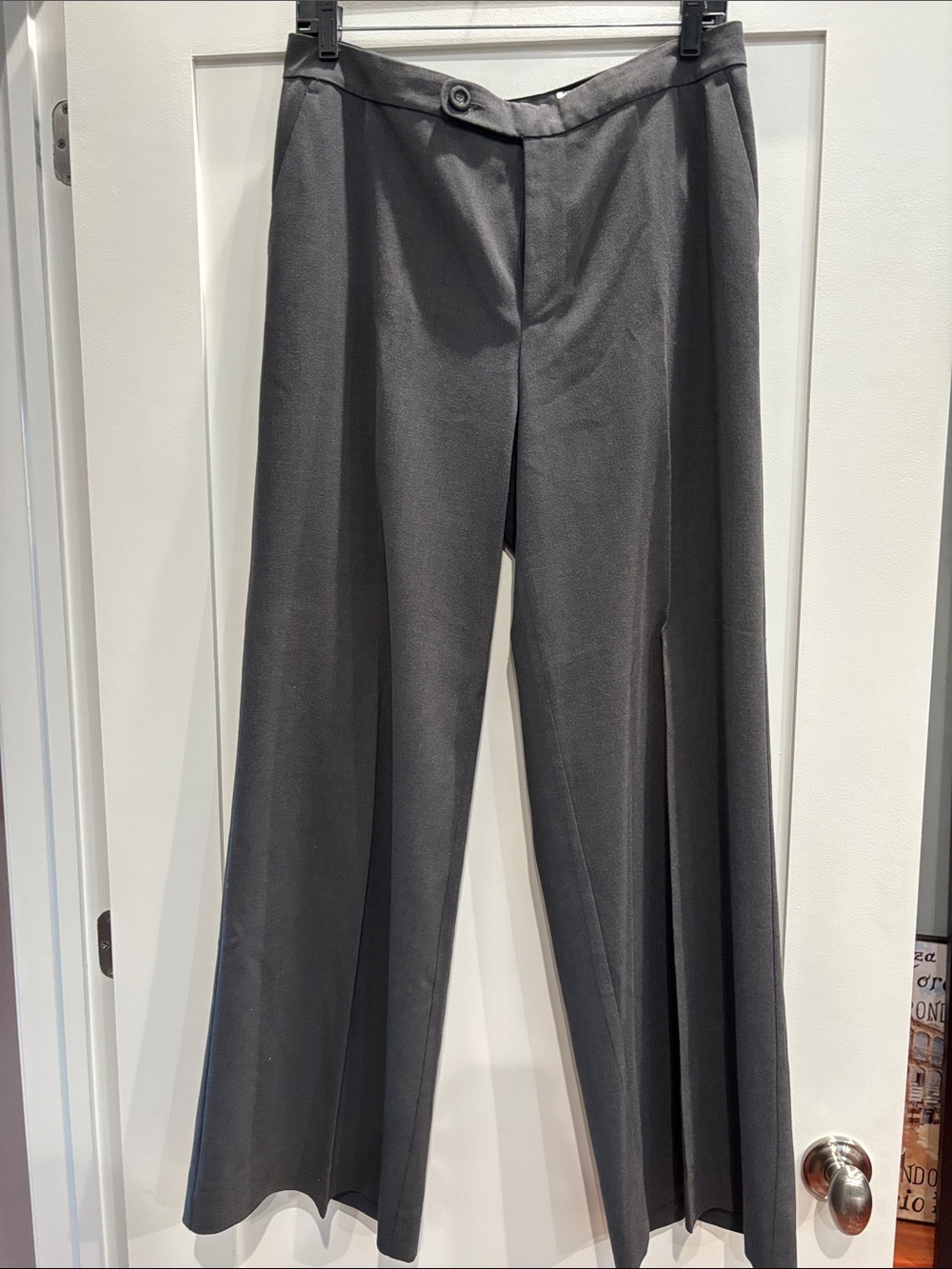 NIC+ZOE Women's Wide-Leg Dress Pants in Charcoal Gray
